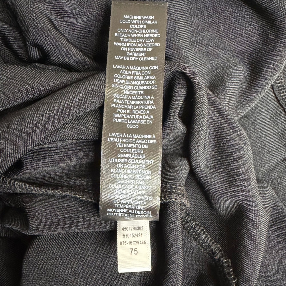 Chicos Travelers Size 3 XL 16‎ Black Cowl Neck 3/4 Sleeve Shirt Top - Picture 9 of 10